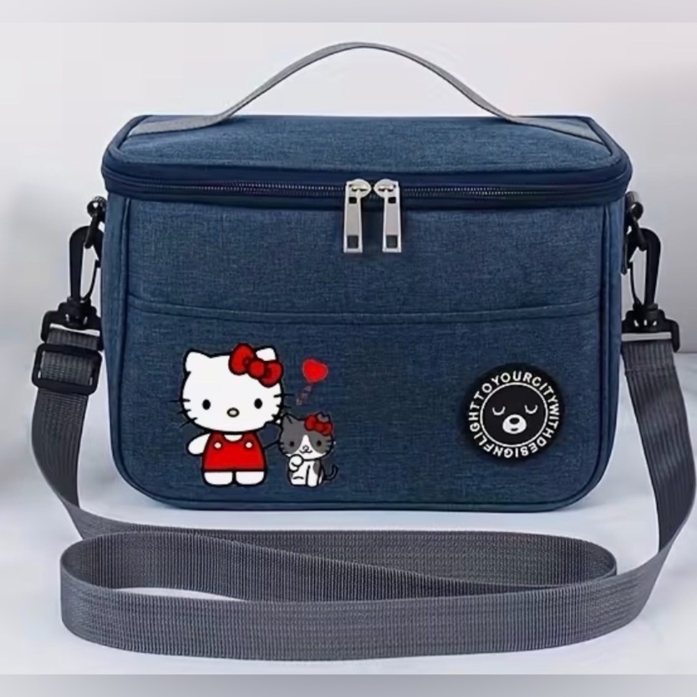 ❤️❤️SANRIO MYSTERY BUNDLE with Hello Kitty Navy Insulated Lunch Bag w/ Strap
